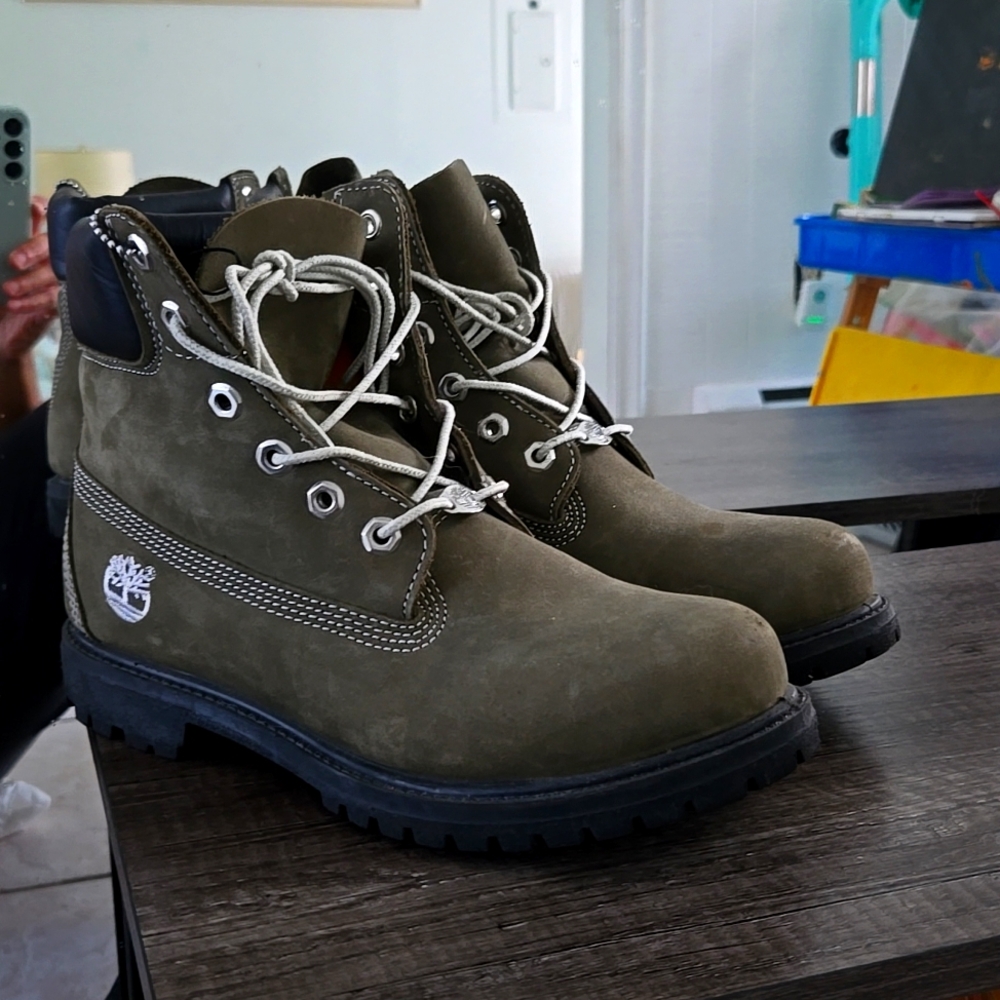 Olive Custom Timberland Boots